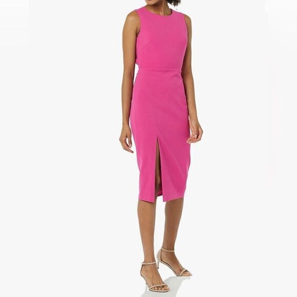 Dress the Population Maeve Sleeveless Cut-Out Back Front Slit Dress Sz M NWOT - Picture 1 of 4